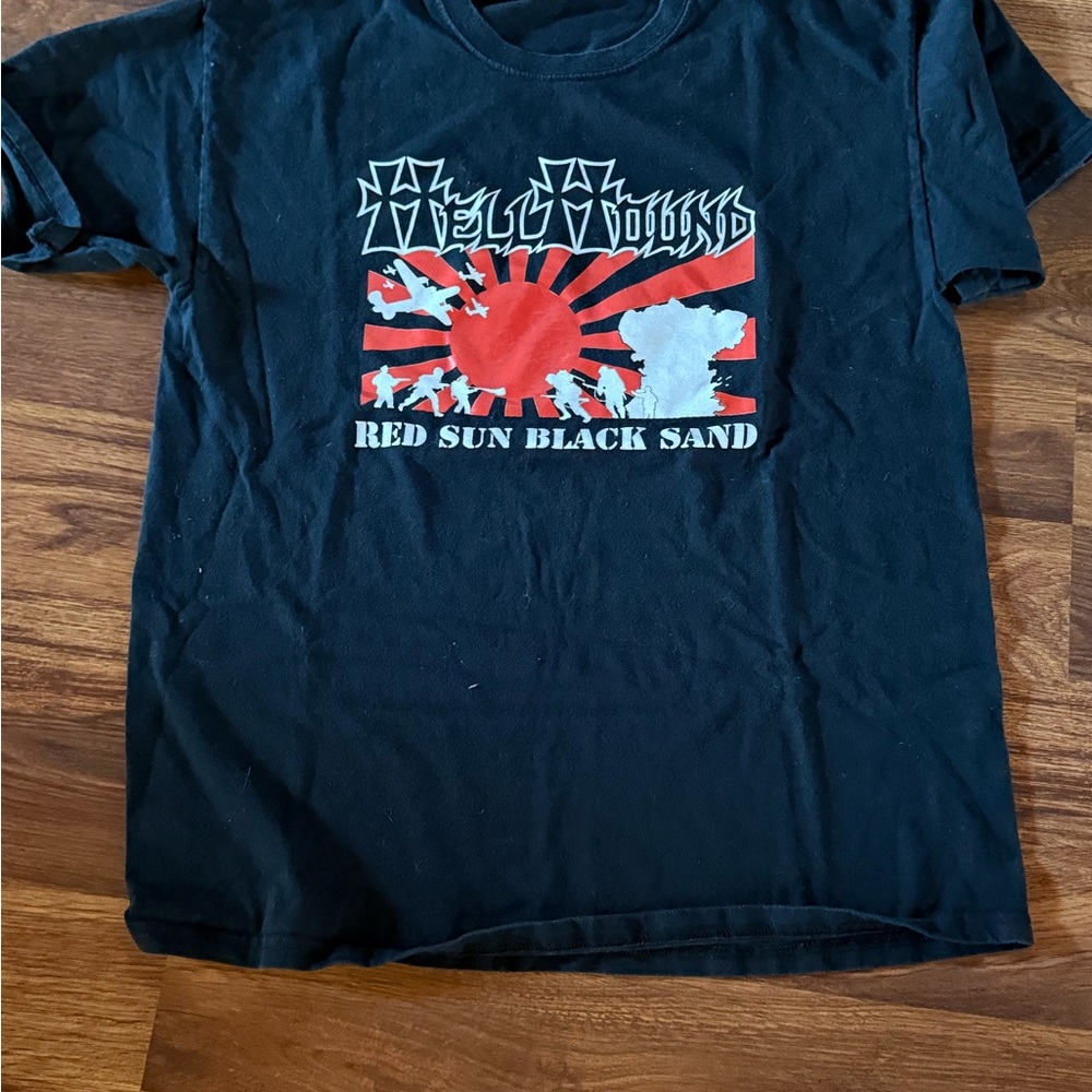 Red Sun Black Shirt